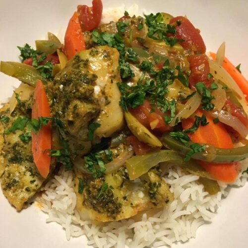 Moroccan Fish Tagine With Preserved Lemon